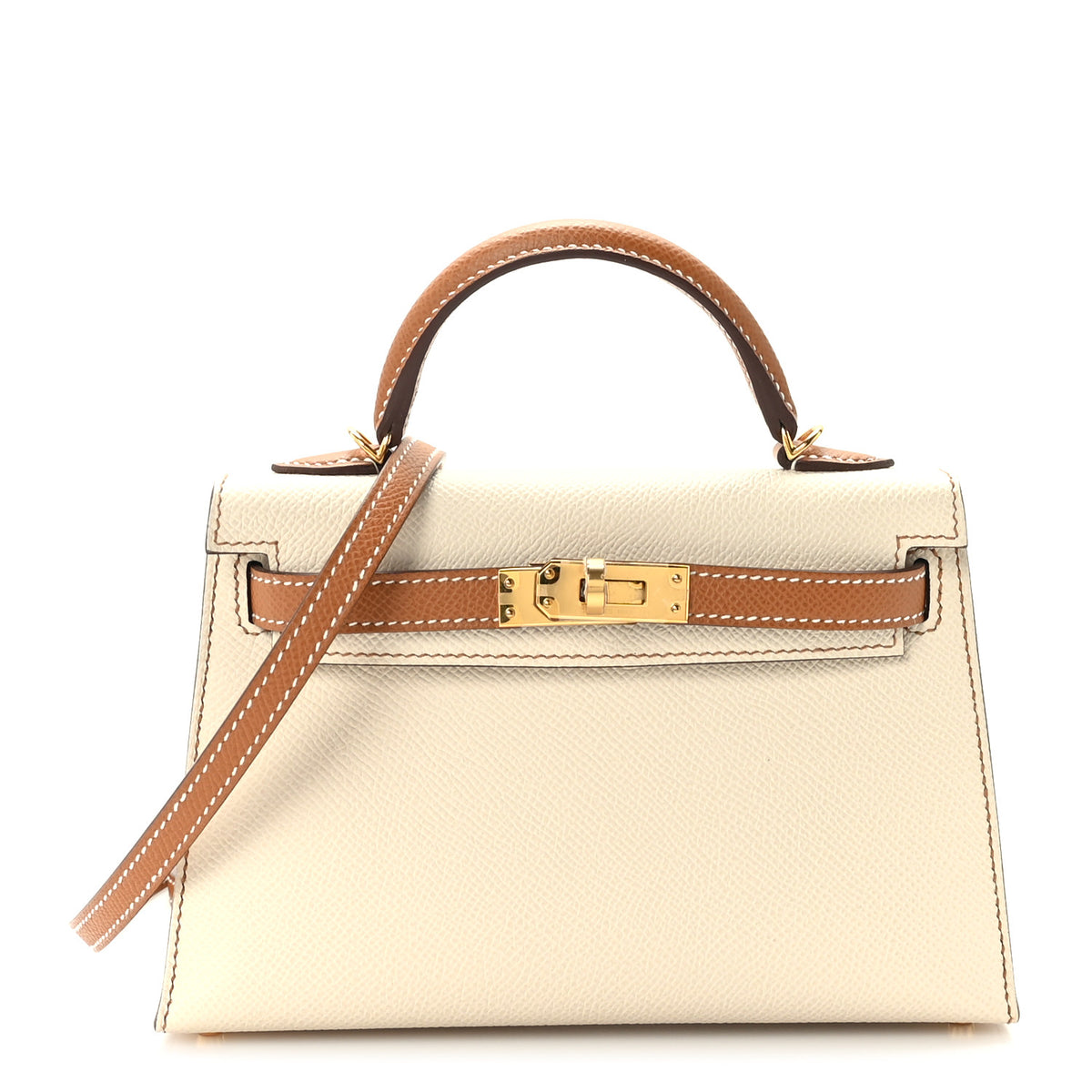 Mini Kelly 20 Craie Gold L379