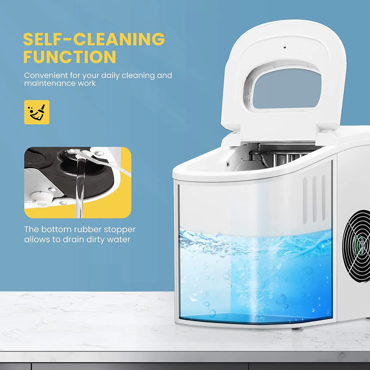 White Countertop Ice Maker U714736