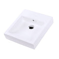 White Rectangular Wall Mount Bathroom Sink H18011