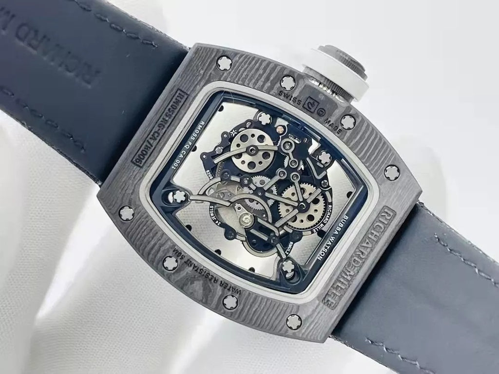 Skeleton Dial Black Bezel Black Canvas Strap L608483