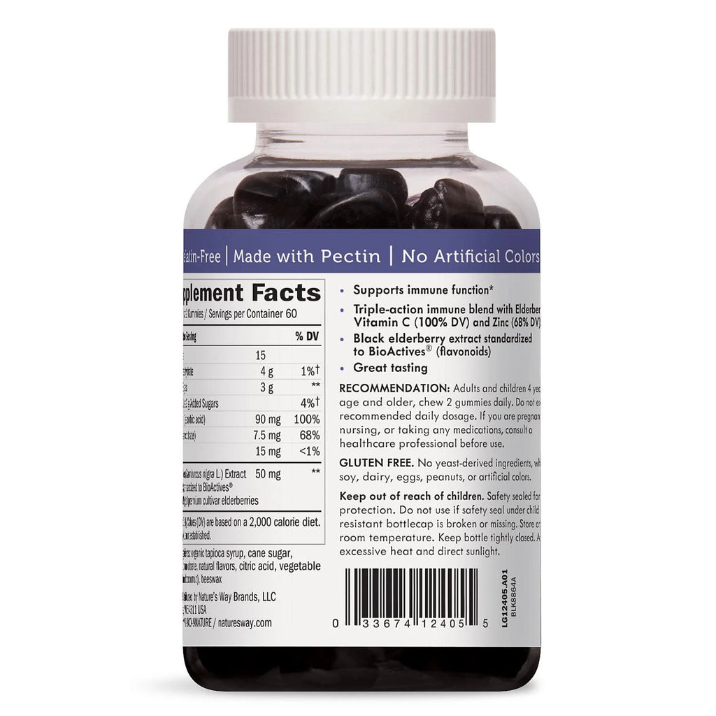 Elderberry Herbal Gummies, Gluten Free (120 Count) T216