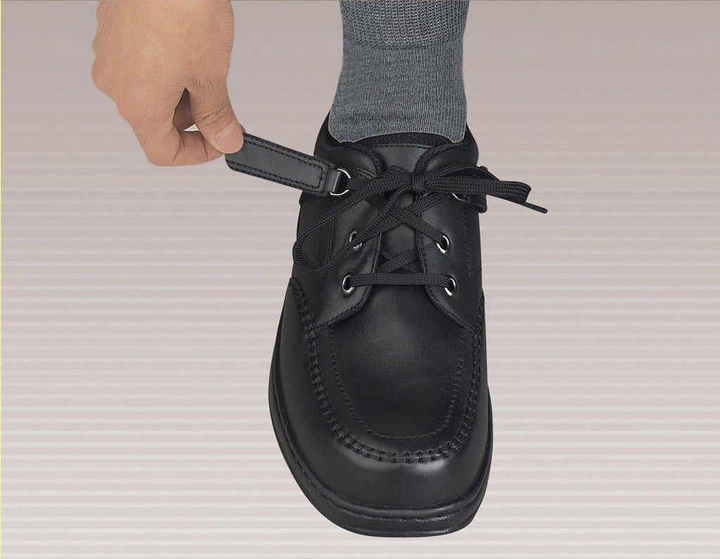 Black Leather Men&s Shoes D89147