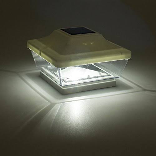 5x5 Solar Post Cap LED Light with 6 inch Post Adapter (4 Pack) D5648