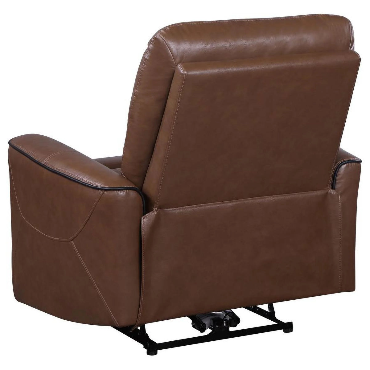 Saddle Brown Upholstered Power Recliner Chair K562