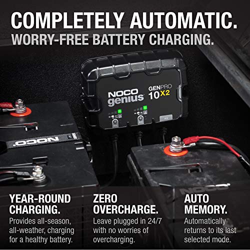 2-Bank 20A Onboard Waterproof Marine Battery Charger for Lead-Acid & Lithium Batteries K156368