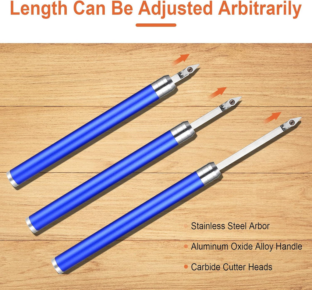 8 in 1 Carbide Tipped Woodturning Set with Aluminum Case R26623