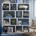 Pure White Geometric Bookcase E136