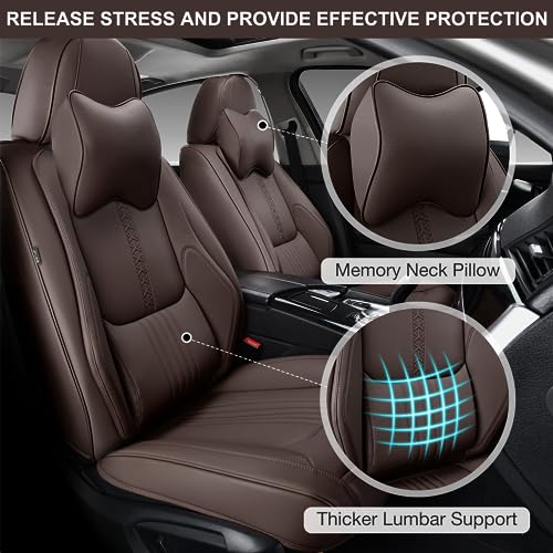 Black&Navy Waterproof Leather Car Seat Covers Full Set U860773