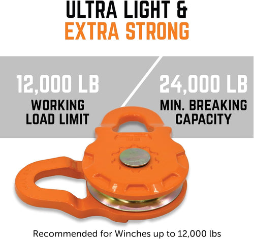 24,000 lbs Snatch Block Winch Pulley 2-Pack Z307