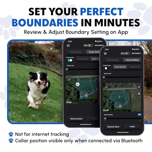 GPS Dog Fence with Remote Training Waterproof Collar System W480121