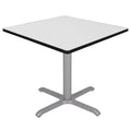 White & Grey Square X-Base Table B525157