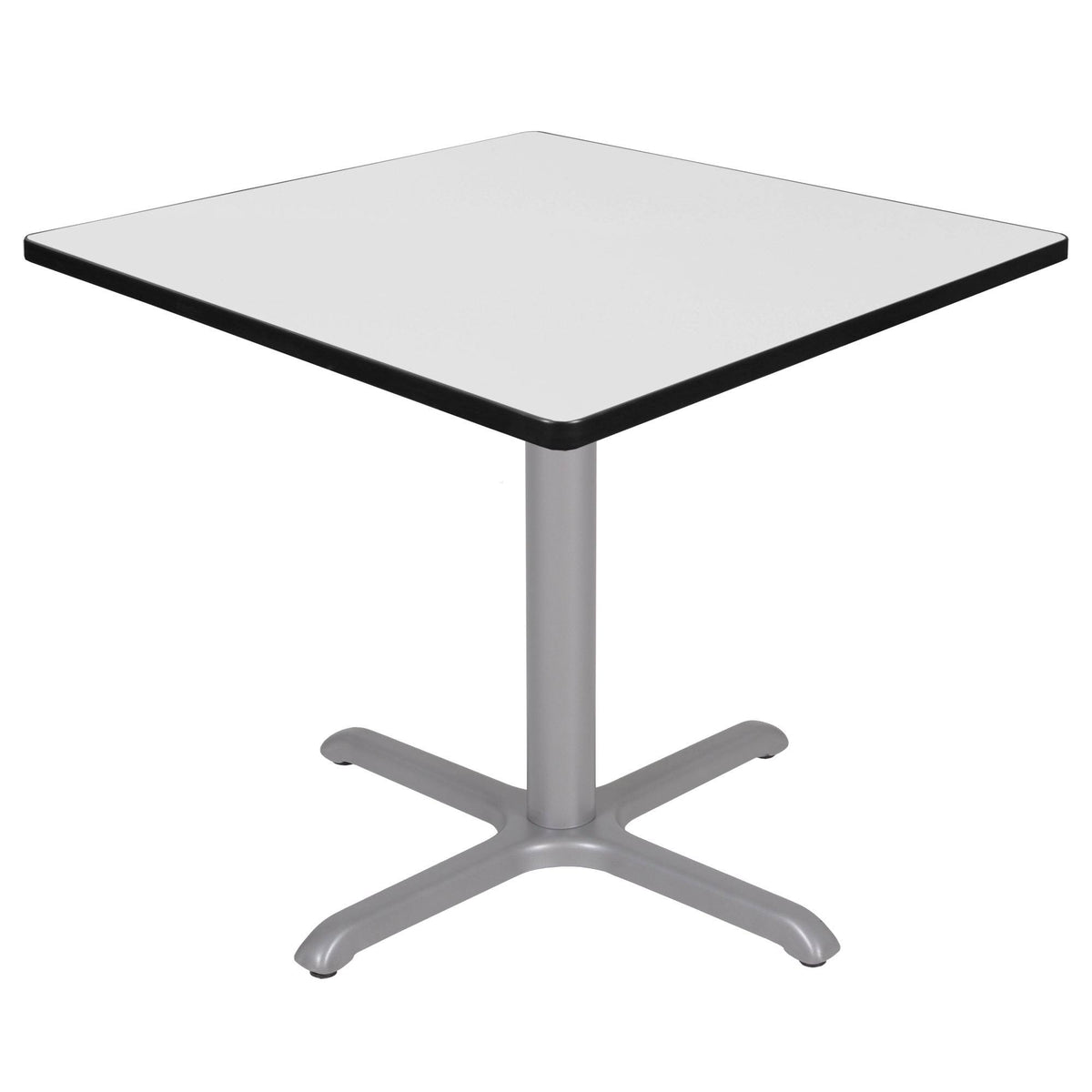 White & Grey Square X-Base Table B525157