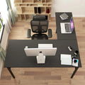Black L-Shaped Corner Computer Desk S82436