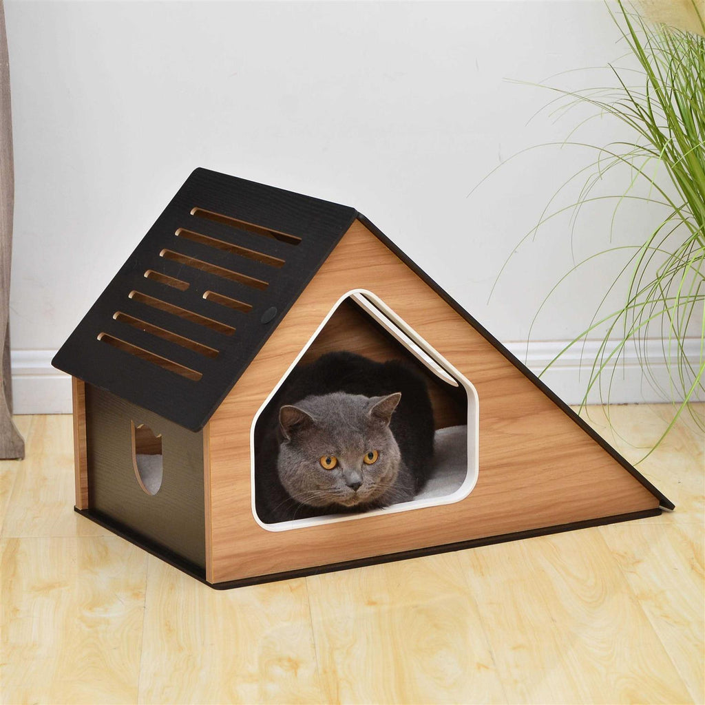Modern Cat Condo with Sisal Scratching Pad C8435
