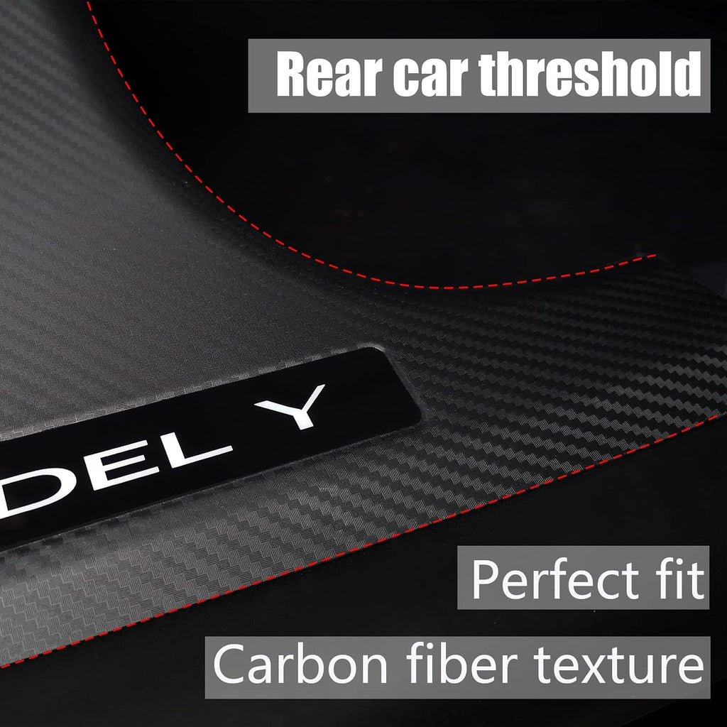 Matte Carbon Fiber ABS Door Sill Protector Set V251