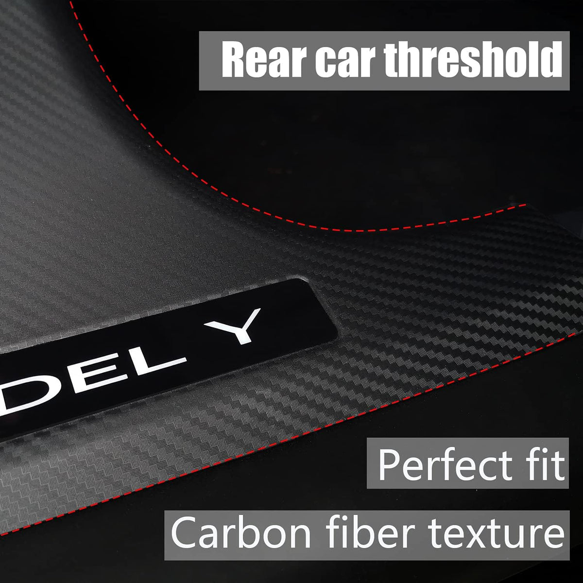 Matte Carbon Fiber ABS Door Sill Protector Set V251