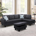 98" Sectional Sofa with Storage Ottoman and Chaise J496509