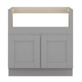 Dove Gray Double Door Farm Sink Base Cabinet S6641