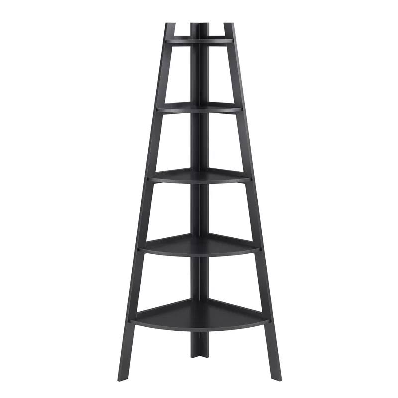 Black Corner Unit Bookcase D5169