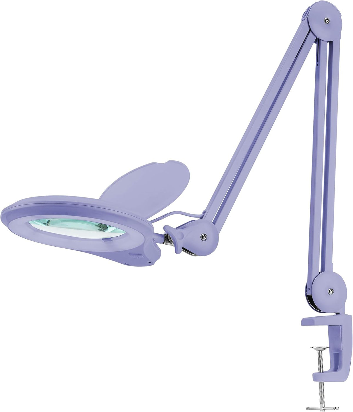 1,200 Lumens Dimmable LED Magnifying Lamp with Clamp, 5 Diopter with 20 Diopter, 5 Inches Lens, Gray G9322