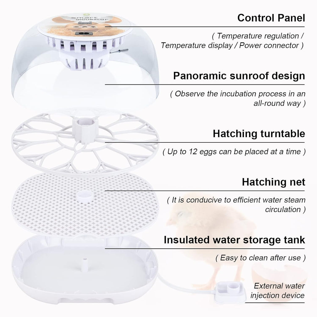 12-24 Egg Incubator with Automatic Egg Turner I75655