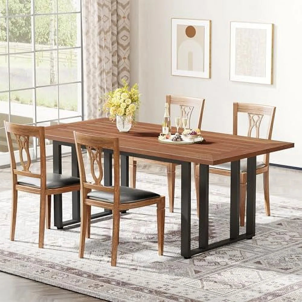55 inch Rectangular Dining Table with Metal Frame V8981