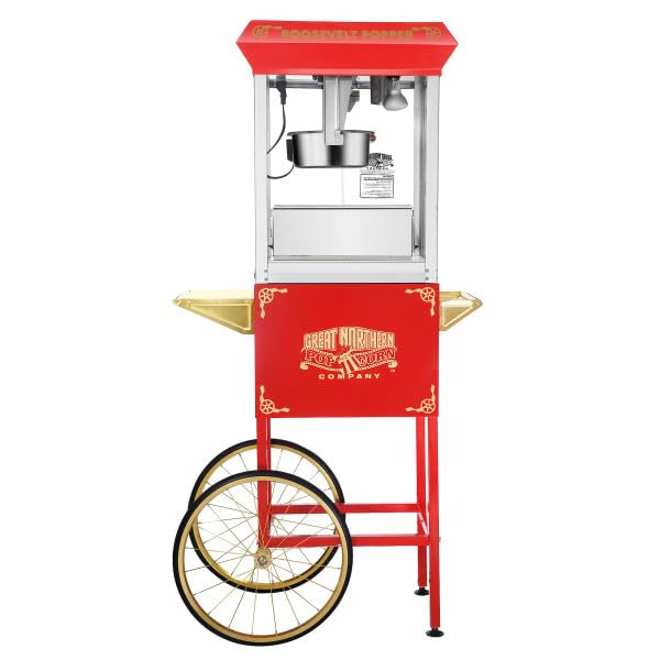 Red 8oz Antique Countertop Popcorn Popper Machine L132