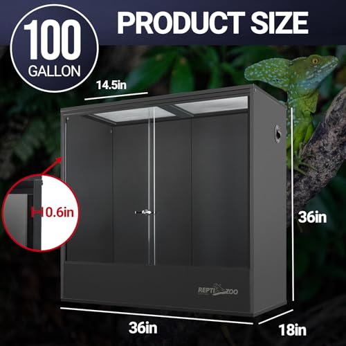 30 Gallon PVC Tall Reptile Terrarium with Sliding Door B728