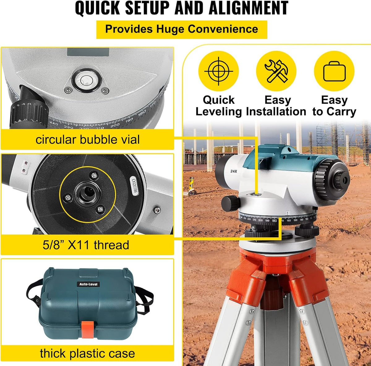 Automatic Optical Level 24X High Precision IP54 Waterproof R289374