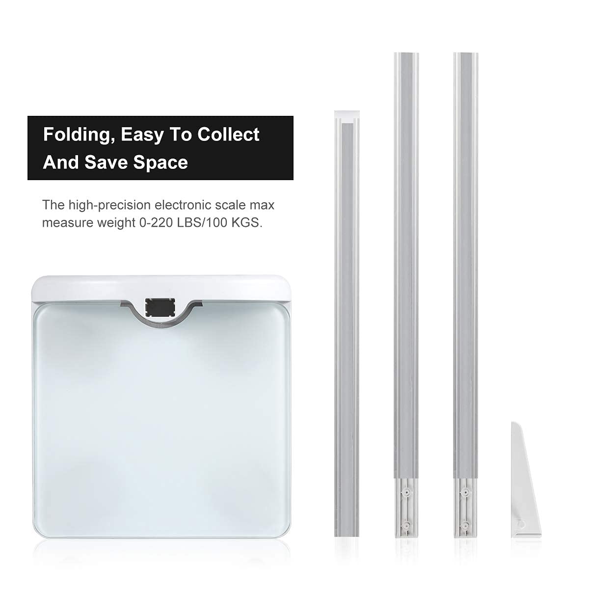 Digital Scale 2-in-1 200cm & 200lb Height Measurement Scale with Height Rod A375684