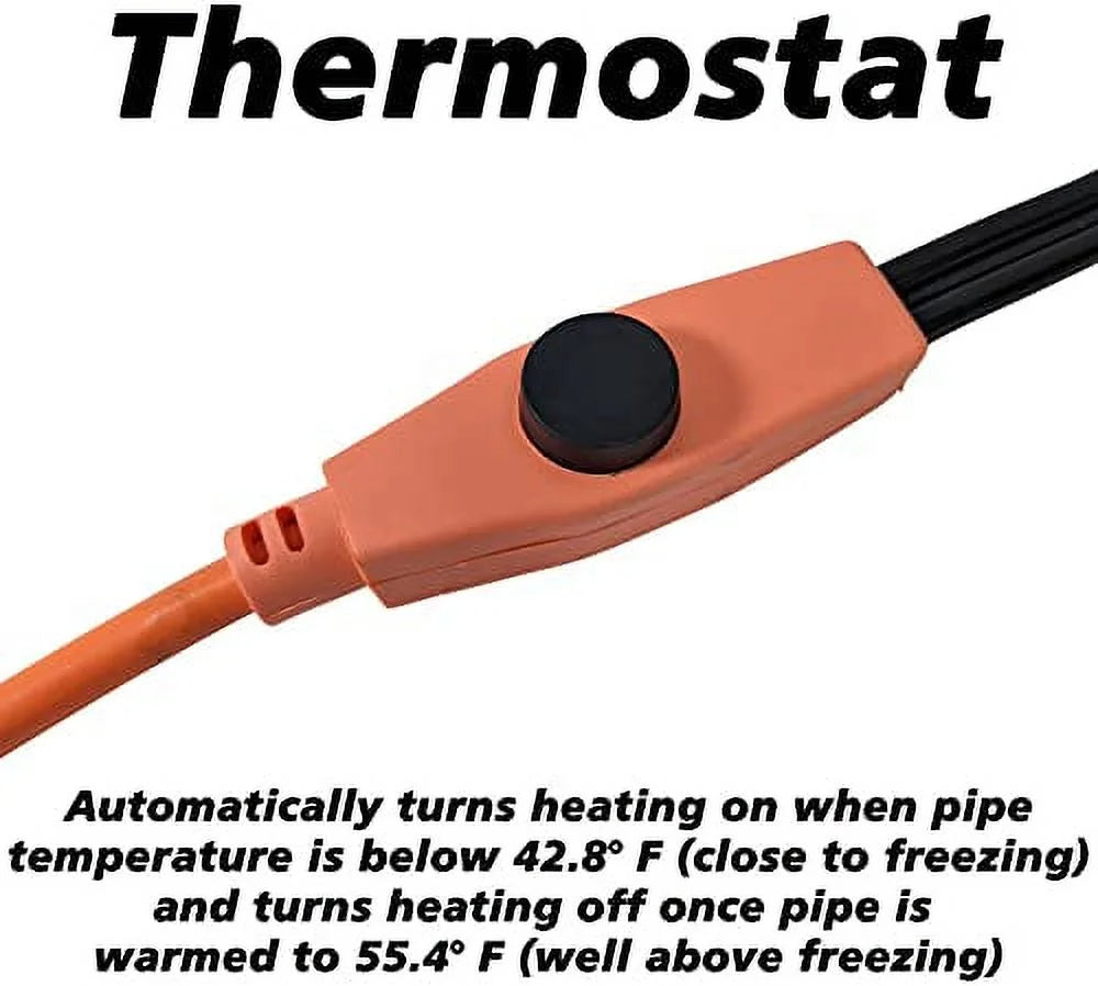 30 Foot Pipe Heating Cable with Built-in Thermostat Q11359