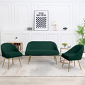 Green Velvet Loveseat and Accent Chair Set D35738
