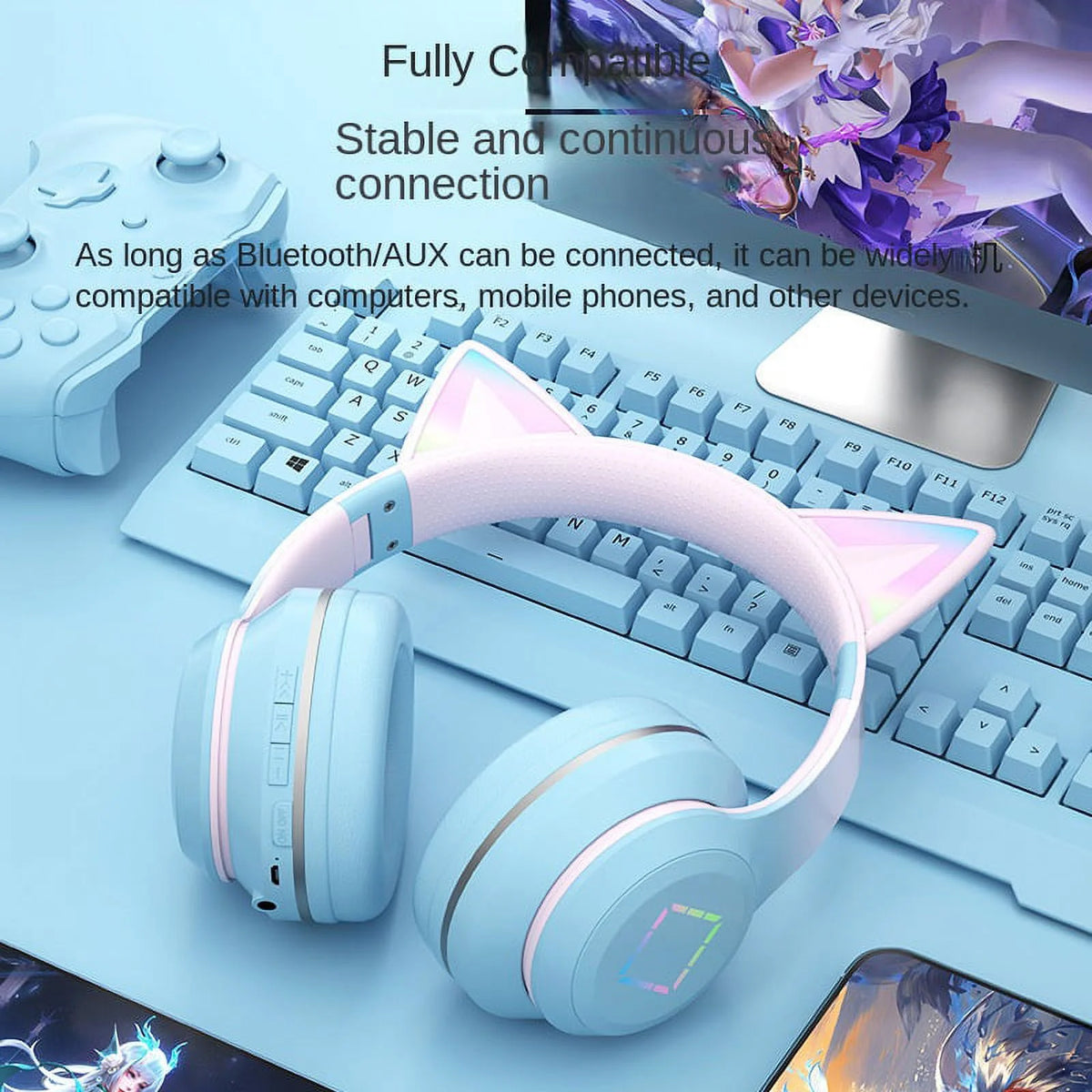 Wireless Bluetooth Gaming Headphones with Microphone Q347432