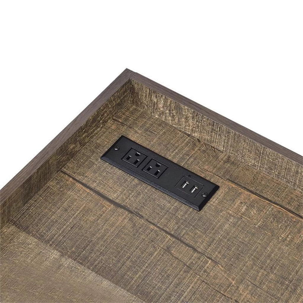 Oak Wood Writing Desk with USB Plug H27120