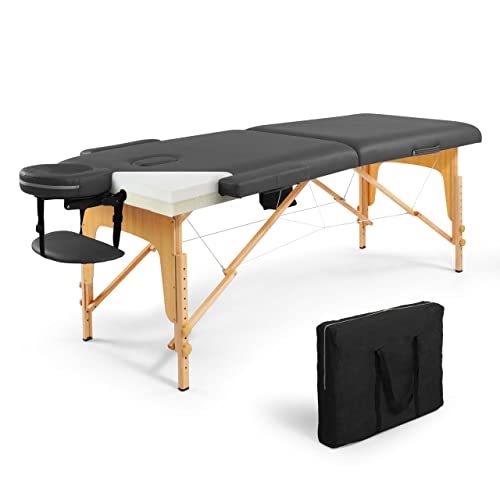 84 Inch Purple Height Adjustable Memory Foam Massage Table Q890642