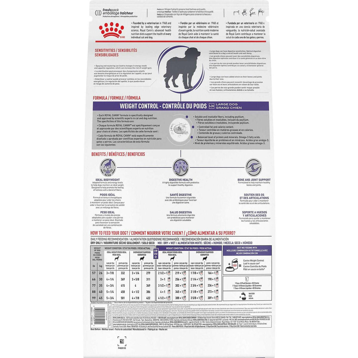 Large Breed Weight Control Dry Dog Food L518