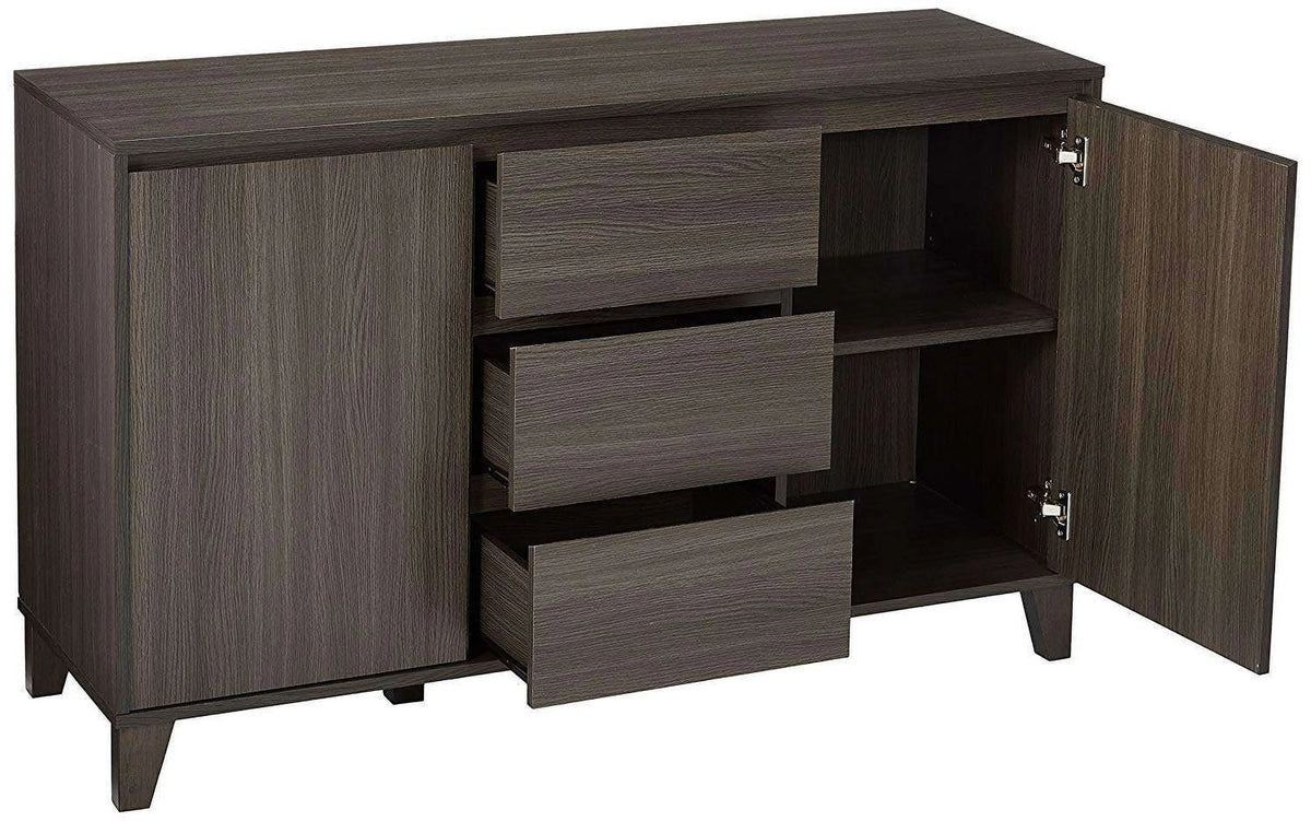 Wood Buffet Server Cabinet with 2 Doors & 3 Drawers M98374