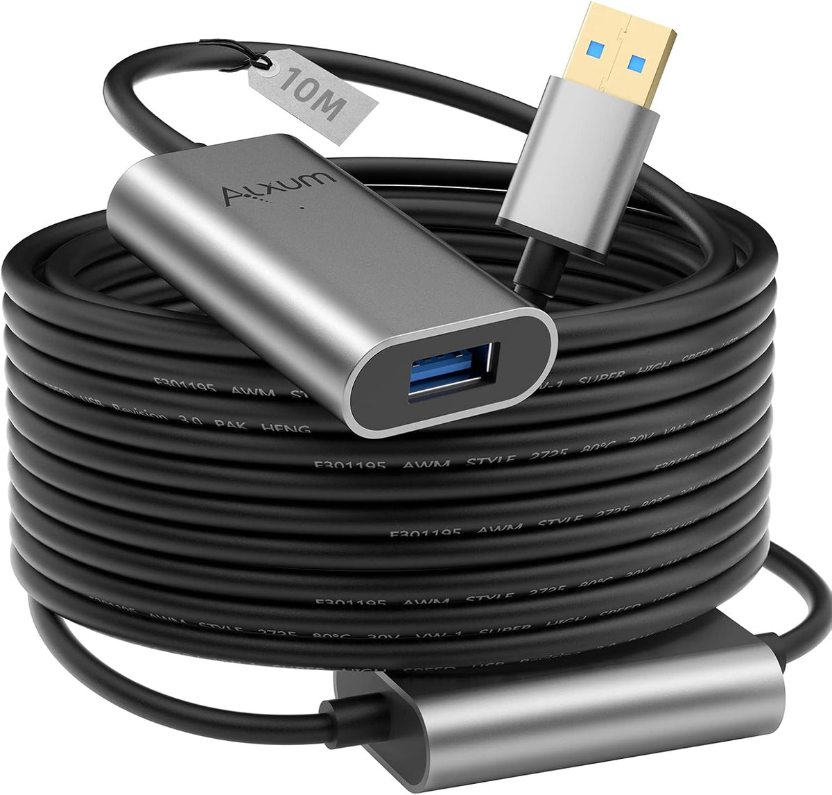 50 Feet Active USB 3.0 Male to Female Extension Cable with Power Adapter R1928