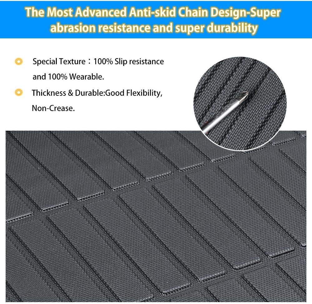 Cargo Liner Trunk Mat All Weather Rear Floor Mat Pack of 2 B672