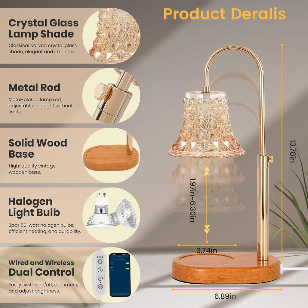 Candle Warmer Lamp with Timer & Dimmer L82839