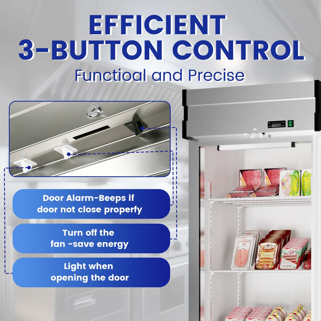 27 Cu.ft Single Door Stainless Steel Reach-in Refrigerator V299