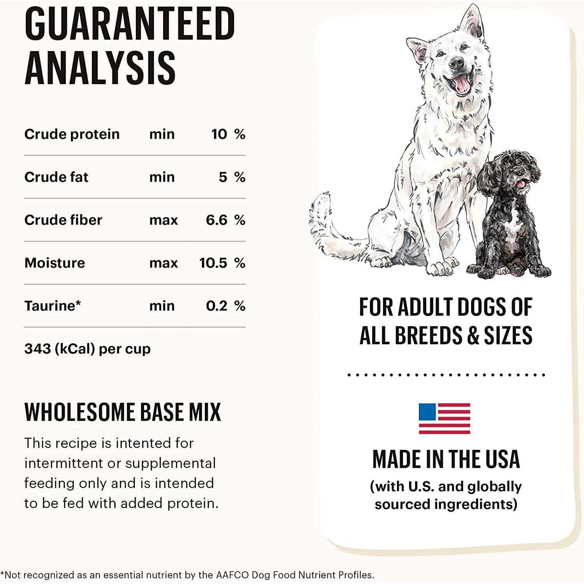 Dehydrated Whole Grain Veggie & Fruit Dog Food P271382