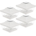 5x5 Solar Post Cap LED Light with 6 inch Post Adapter (4 Pack) D5648