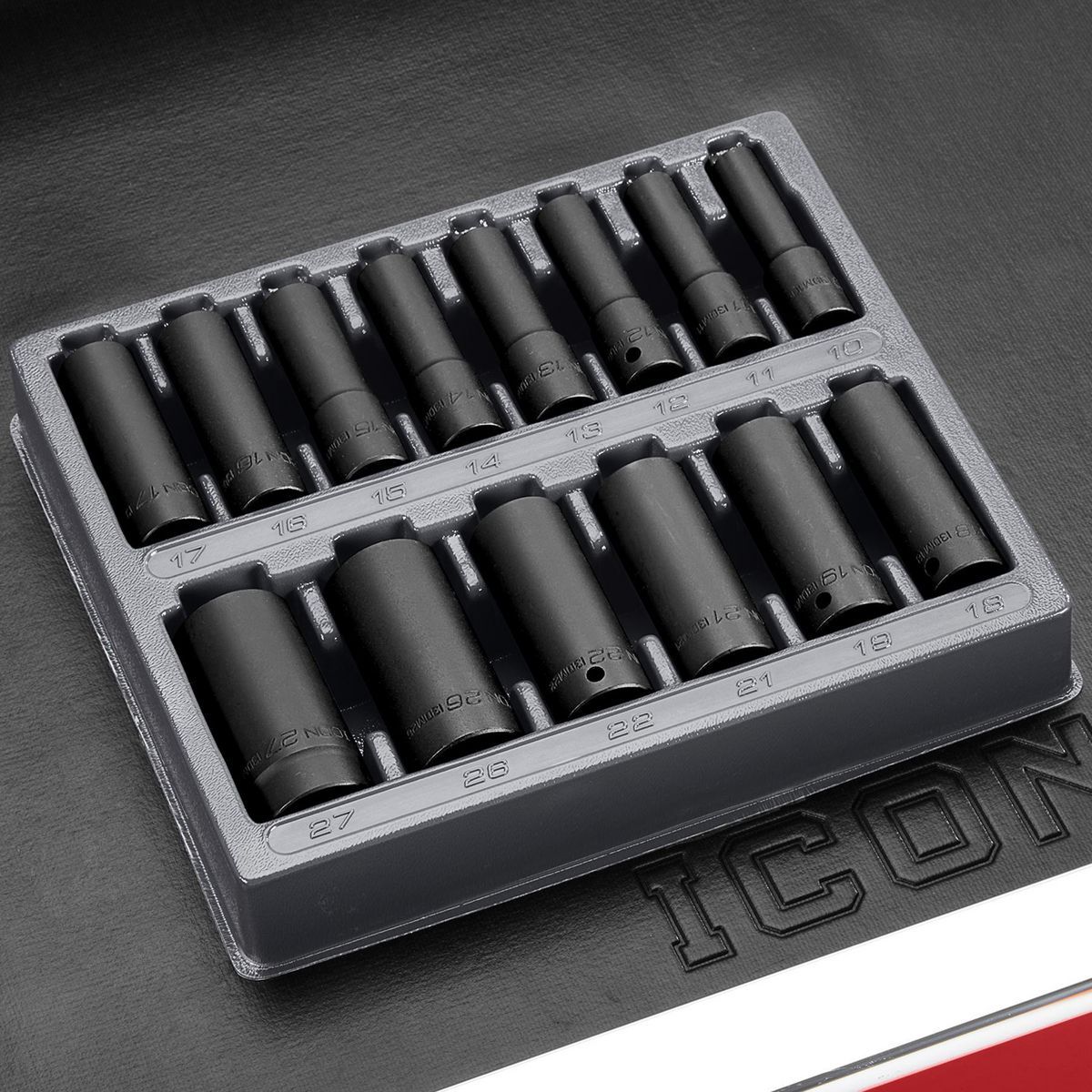 1/2 in. Drive Metric Deep Impact Socket Set, 14-Piece L83473
