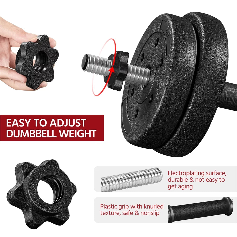 66 Lb. Adjustable Dumbbell Set Black A723