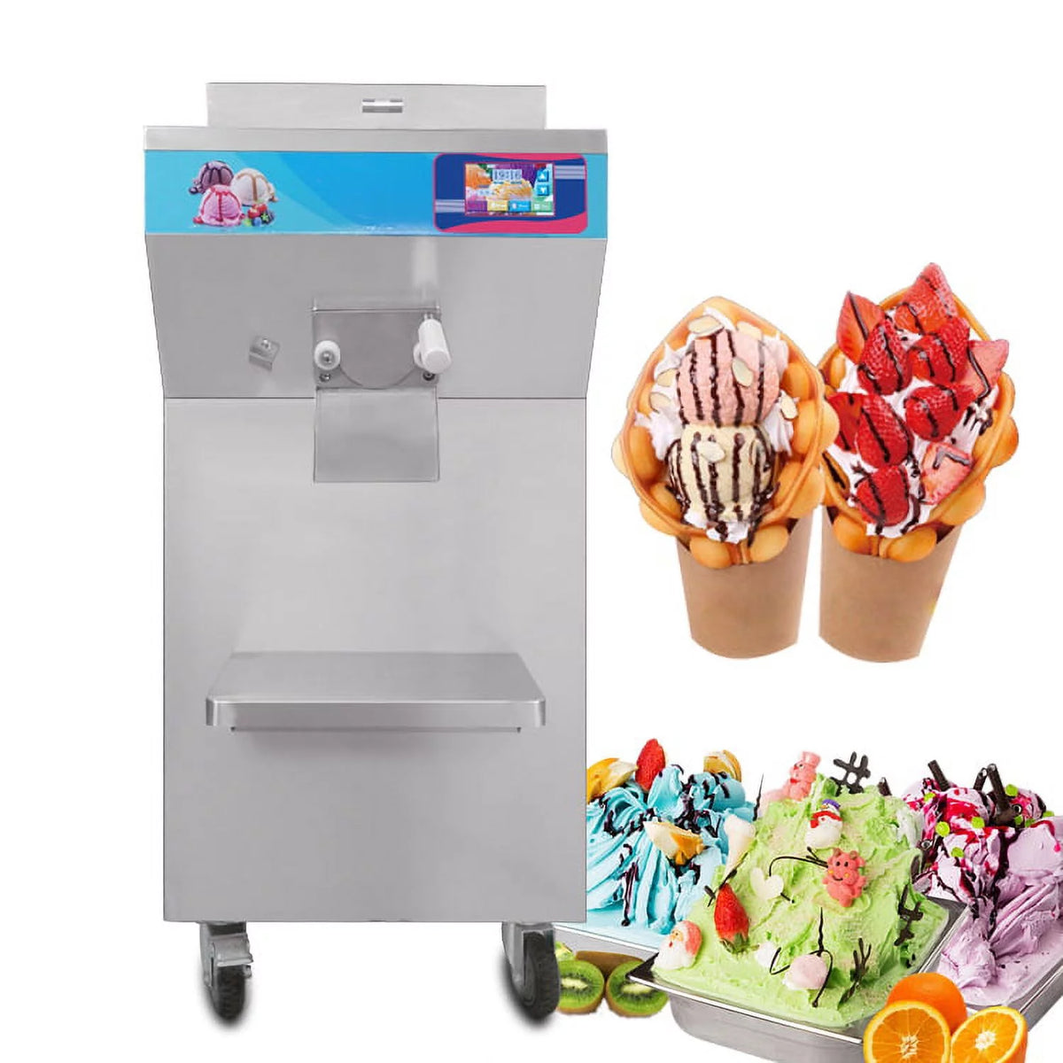 Commercial Fruit Hard Ice Cream Machine, Gelato Ice Cream Machine, Batch Freezer, Italian Ice Machine L135682