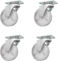 Steel Wheel Caster Set of 4, 350 Lbs Capacity Per Caster, Pack of 2 A5705