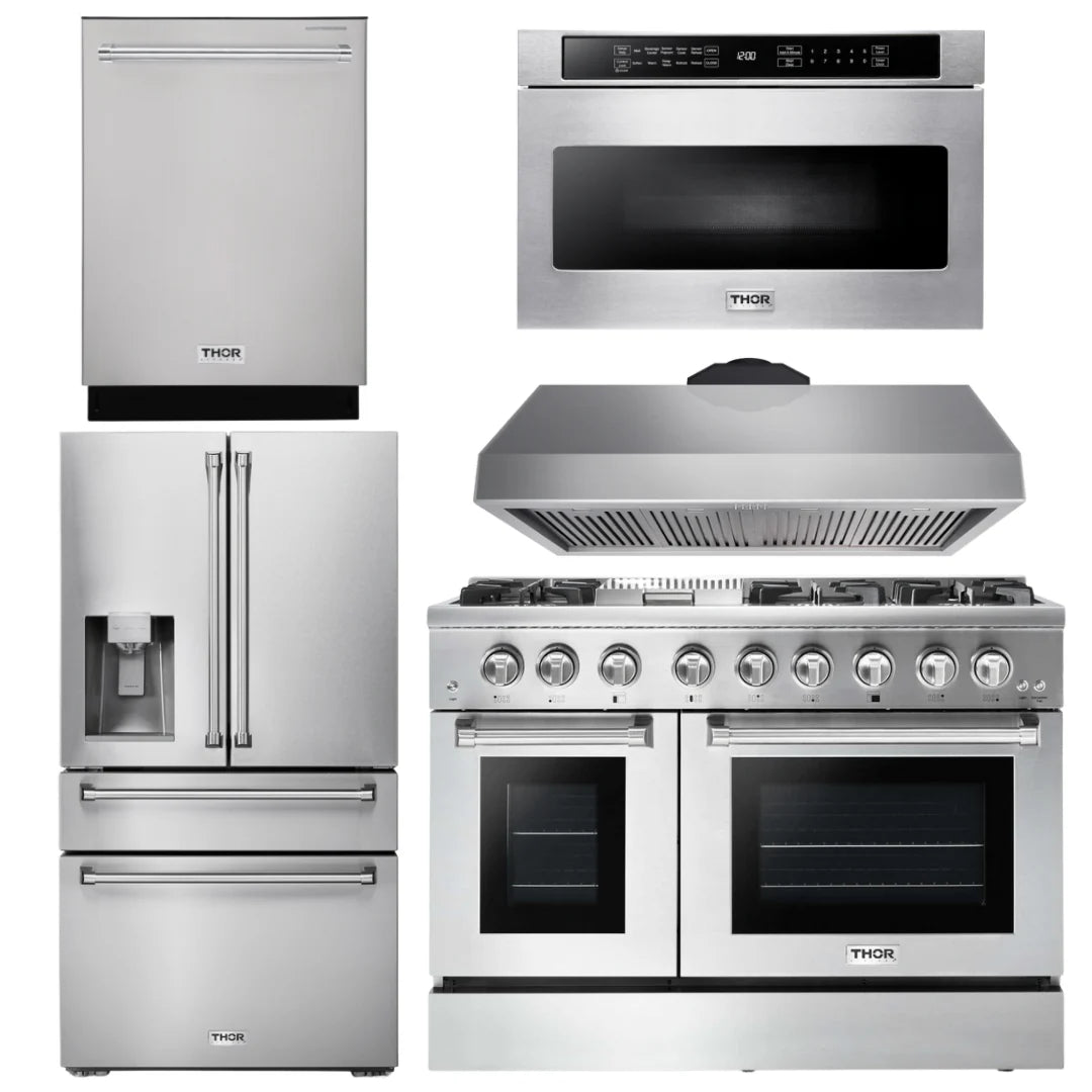 48 Dual Fuel Range, Range Hood, Refrigerator, Dishwasher, Microwave U34234
