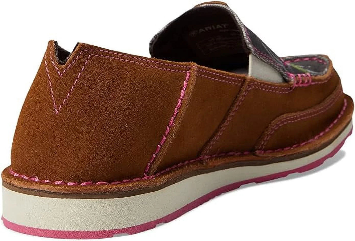 Women's Cruiser Western Aloha Boat Shoe, Nutty Bean/Hula Print, 10 10 NUTTY BEAN U996
