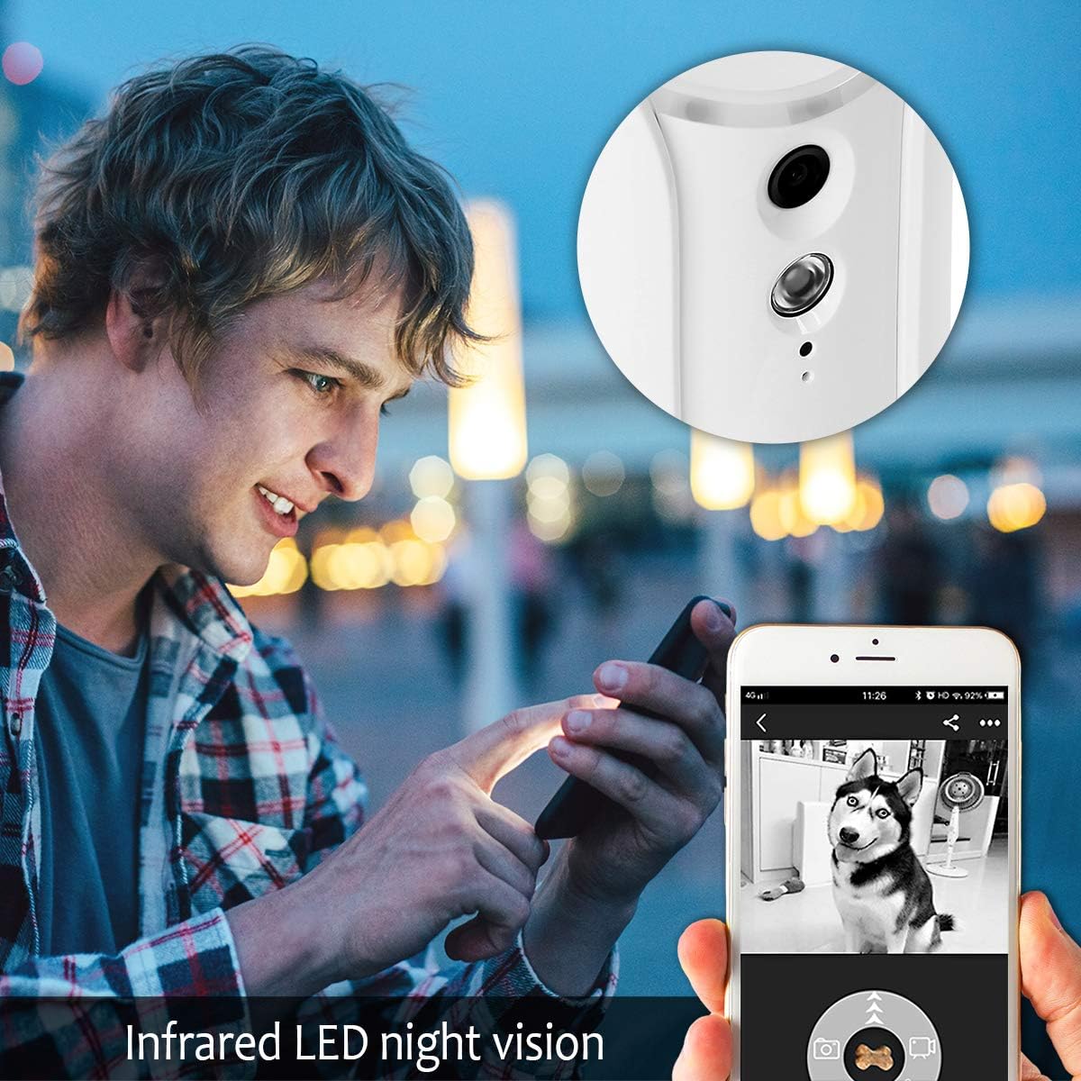 WiFi Pet Camera with Two-Way Audio and Night Vision I66120
